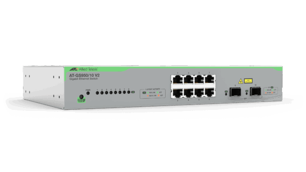 AT-GS950-10-V2-10 Allied Telesis GS950/10 V2 8-Port Gigabit WebSmart Switch